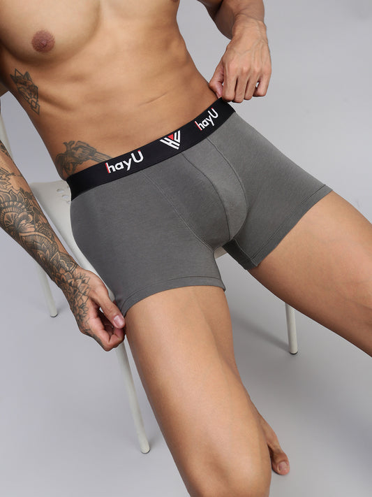 GRAPHITE GREY MEN COTTON STRETCH TRUNKS