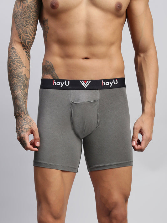 GRAPHITE GREY MEN COTTON STRETCH BOXER BRIEFS