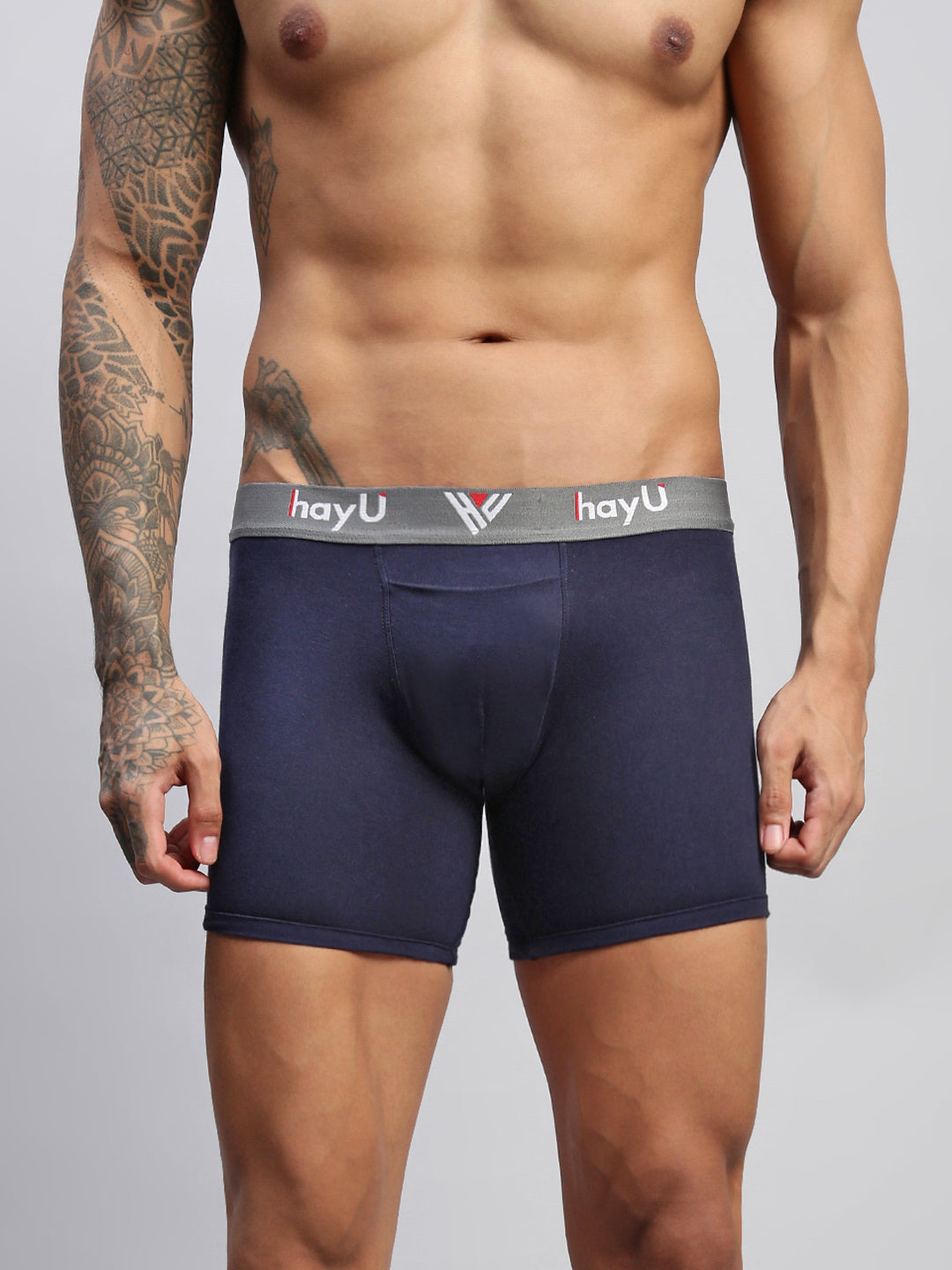 MIDNIGHT IRIS MEN COTTON STRETCH BOXER BRIEFS