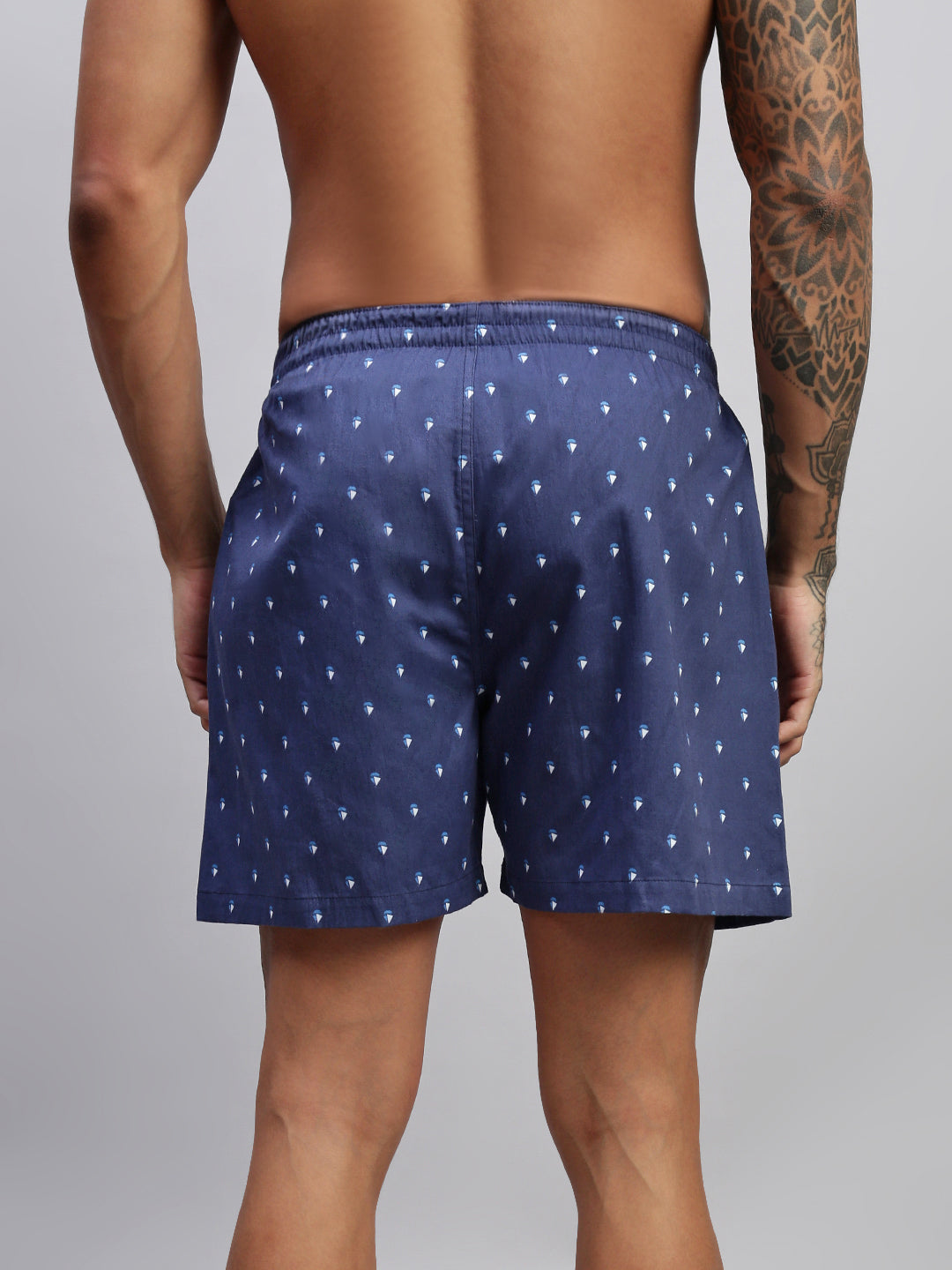 2PC PACK OF NAUTICAL & PIZZA PRINT MEN COTTON BOXER PRINTED BOXER SHORTS