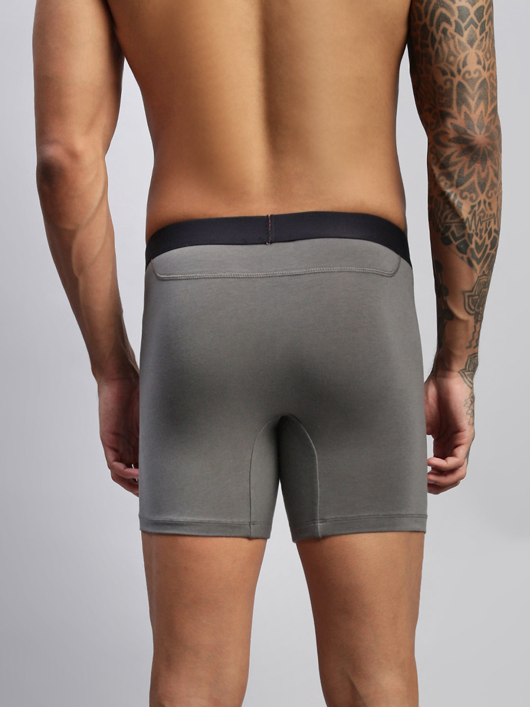 GRAPHITE GREY MEN COTTON STRETCH BOXER BRIEFS