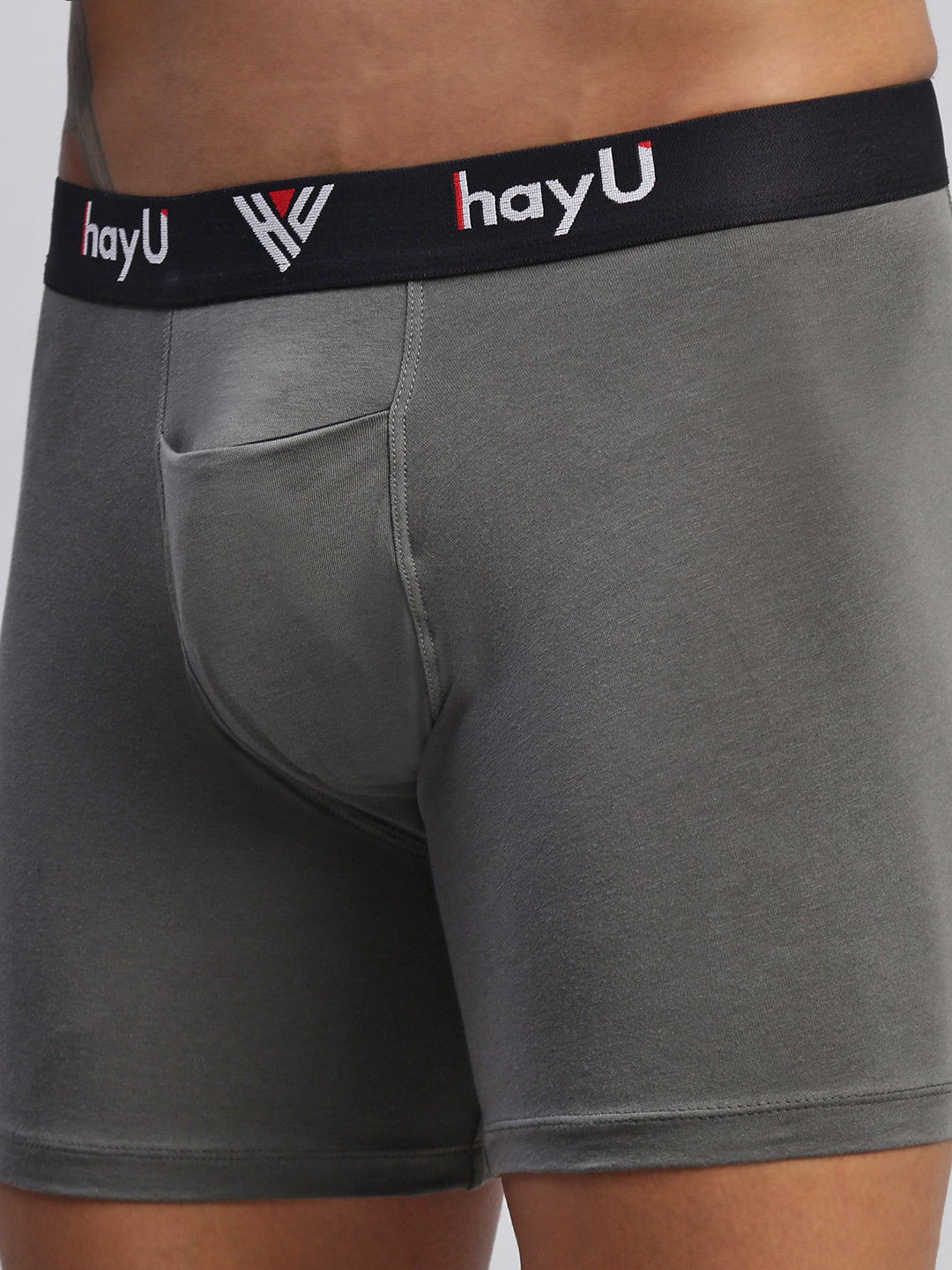 GRAPHITE GREY MEN COTTON STRETCH BOXER BRIEFS