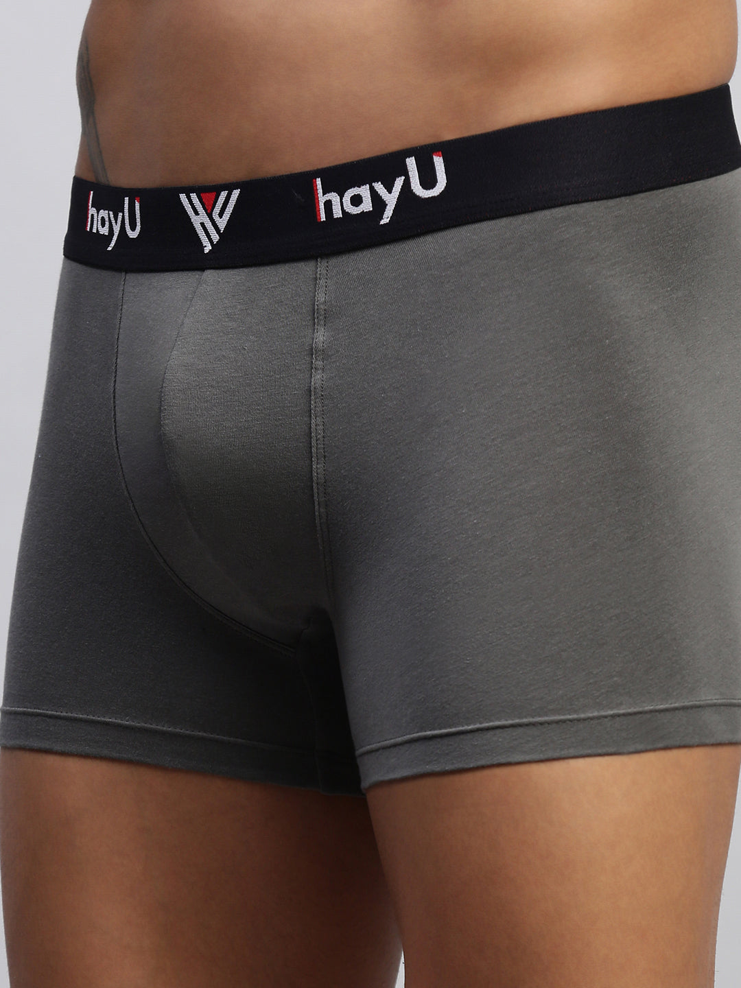 GRAPHITE GREY MEN COTTON STRETCH TRUNKS