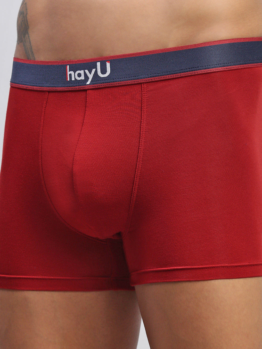 2PC PACK OF ULTIMATE BLUE & RUBY RED MEN MODAL SOLID TRUNKS