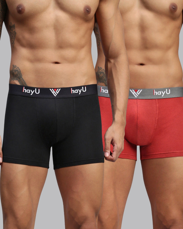 MULTIPACK COTTON STRETCH SOLID TRUNKS