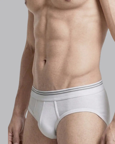 PREMIUM COTTON STRETCH WHITE BRIEFS
