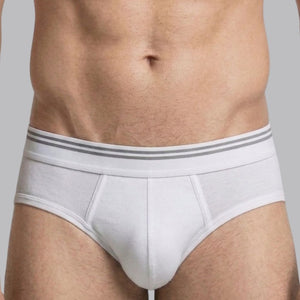 2PC PACK OF WHITE COTTON STRETCH BRIEFS