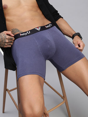 VIVID INDIGO MEN COTTON STRETCH BOXER BRIEFS