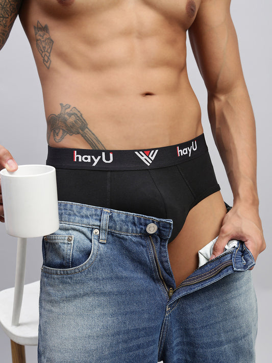 PHANTOM BLACK MEN COTTON BLEND BRIEFS