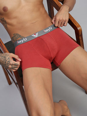 EARTHY RED MEN COTTON STRETCH  TRUNKS