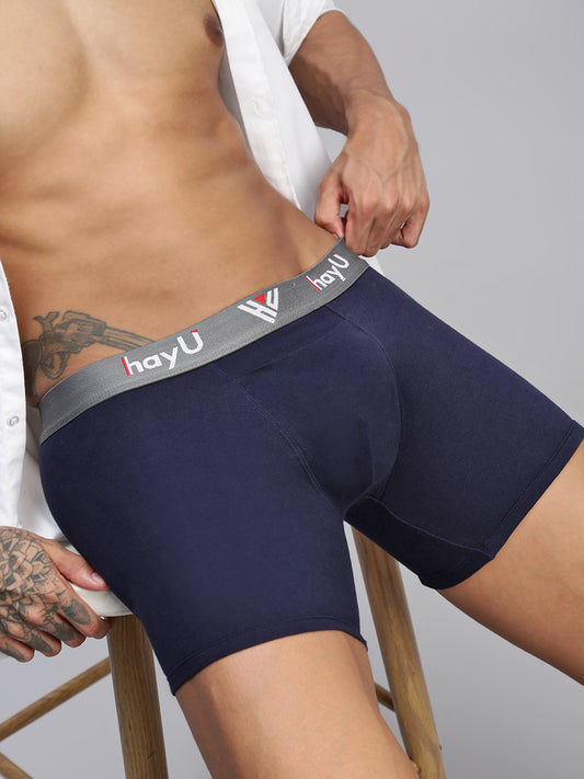 MIDNIGHT IRIS MEN COTTON BLEND BOXER BRIEFS