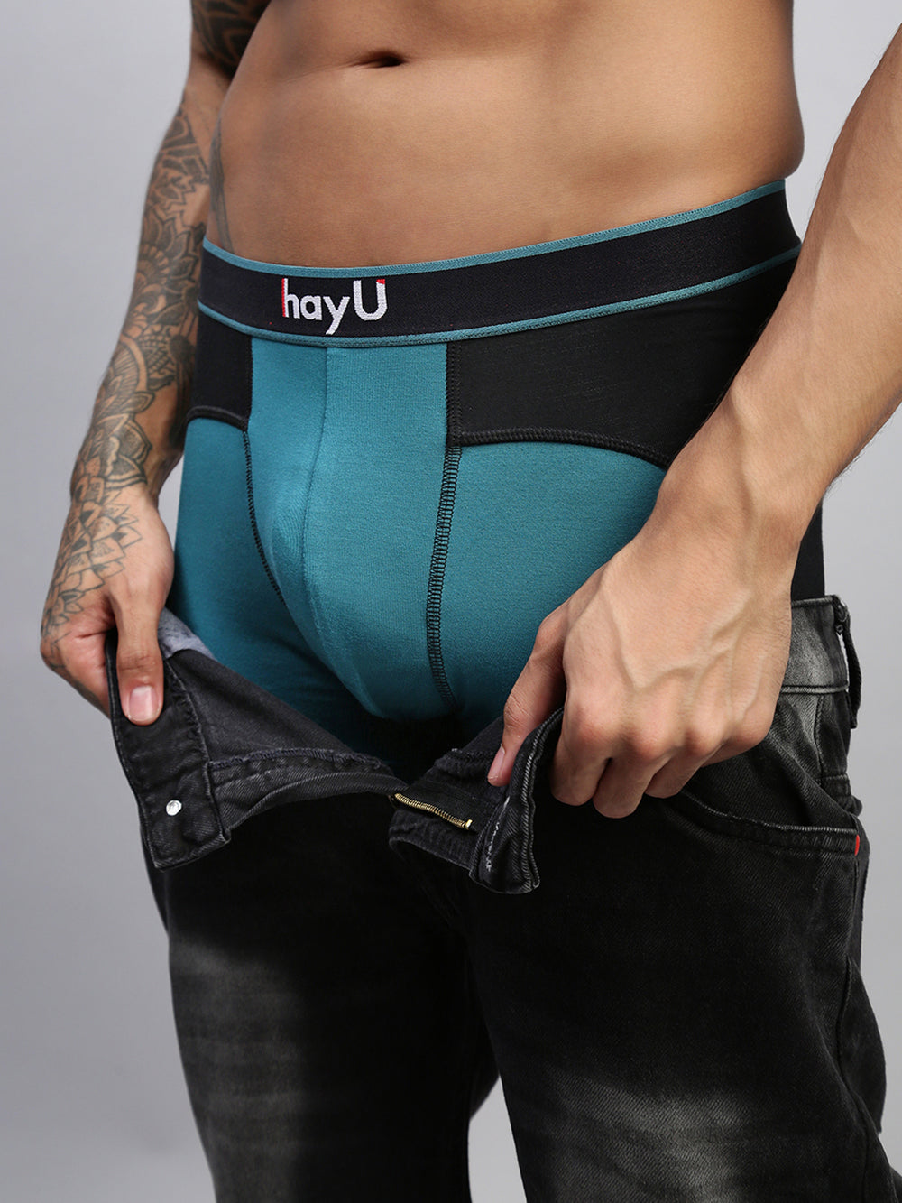 TEAL MEN TRUNK DUAL TONE