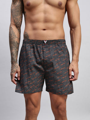2PC PACK OF NAUTICAL & GOOD VIBES PRINT MEN COTTON BOXER PRINTED BOXER SHORTS
