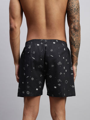 2PC PACK OF SPACE & BAKERY PRINT MEN COTTON BOXER PRINTED BOXER SHORTS