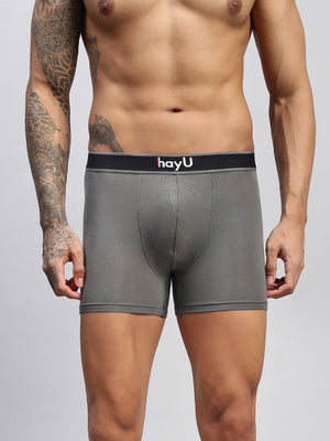 2PC PACK OF SUNSET BLAZE & GRAPHITE GREY MEN MODAL SOLID TRUNKS