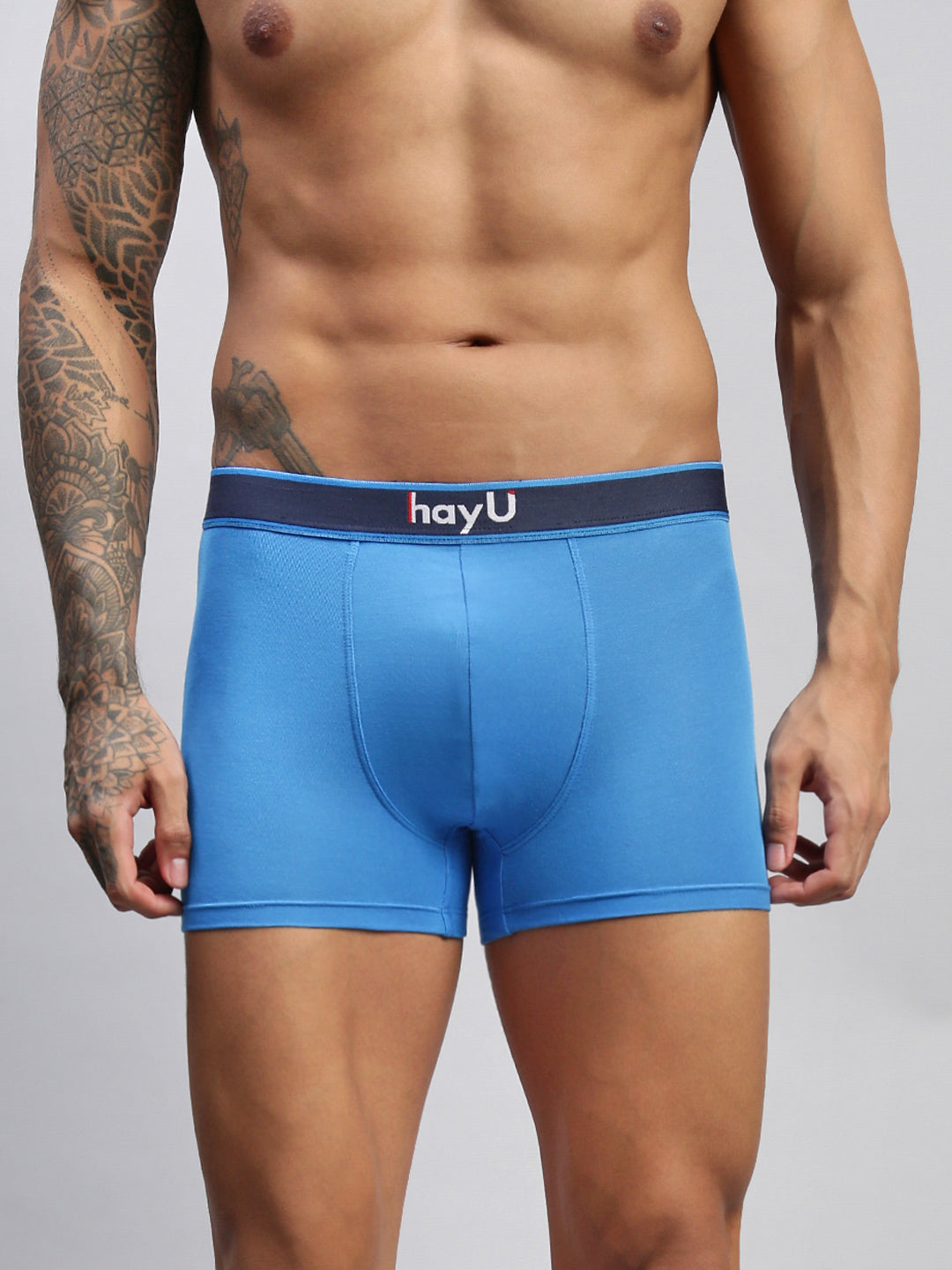 2PC PACK OF ULTIMATE BLUE & RUBY RED MEN MODAL SOLID TRUNKS