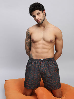 2PC PACK OF NAUTICAL & GOOD VIBES PRINT MEN COTTON BOXER PRINTED BOXER SHORTS