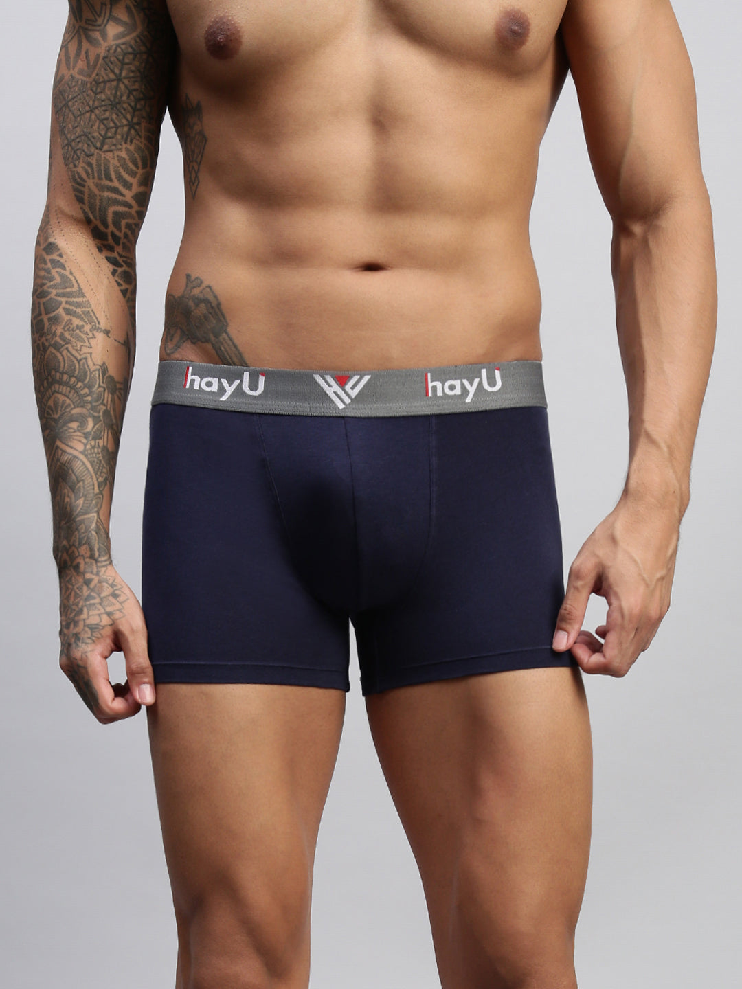 MIDNIGHT IRIS MEN COTTON BLEND TRUNKS