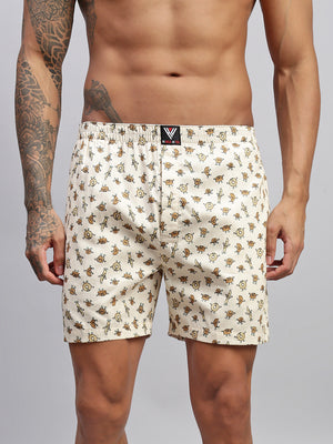 2PC PACK OF NAUTICAL & BAKERY PRINT MEN COTTON BOXER PRINTED BOXER SHORTS