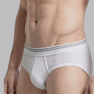 2PC PACK OF WHITE COTTON STRETCH BRIEFS