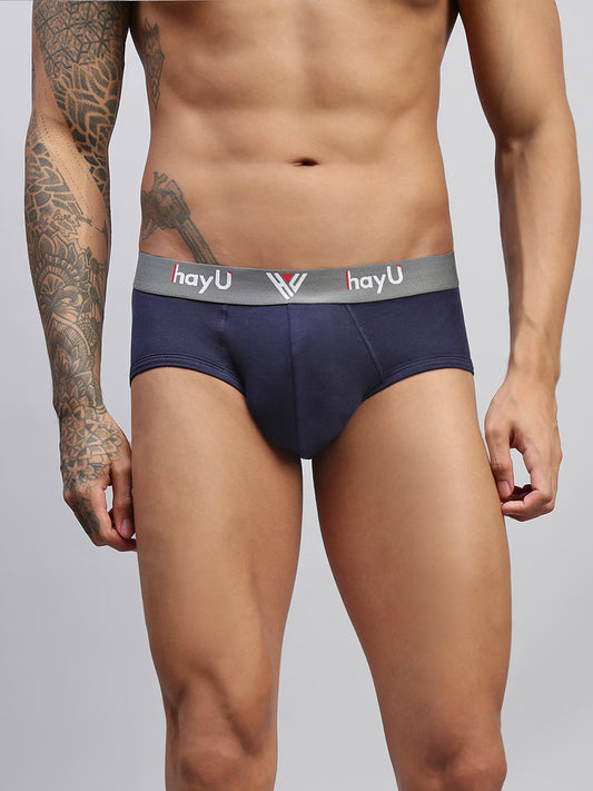 MIDNIGHT IRIS MEN COTTON STRETCH BRIEFS