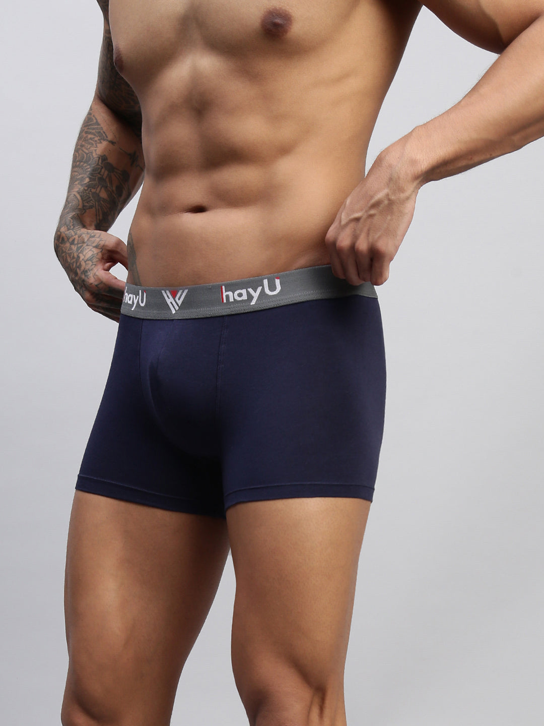 MIDNIGHT IRIS MEN COTTON BLEND TRUNKS