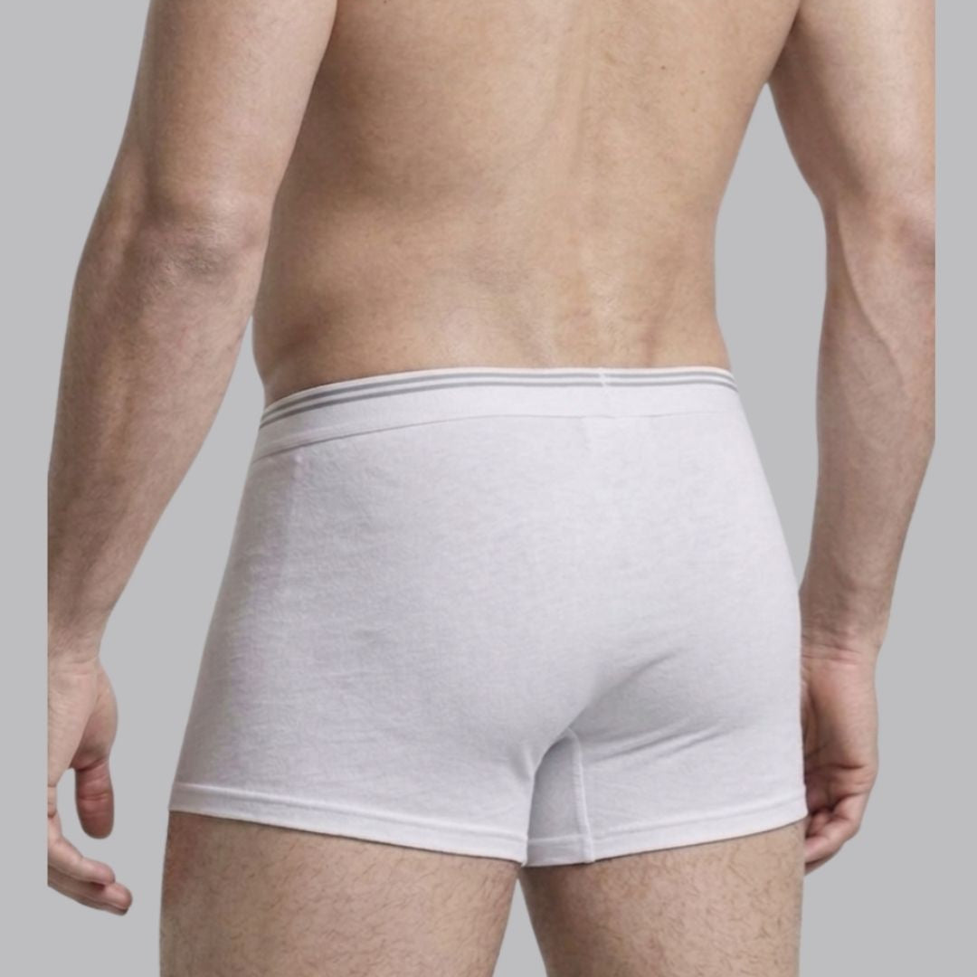 White Men Cotton stretch Trunks