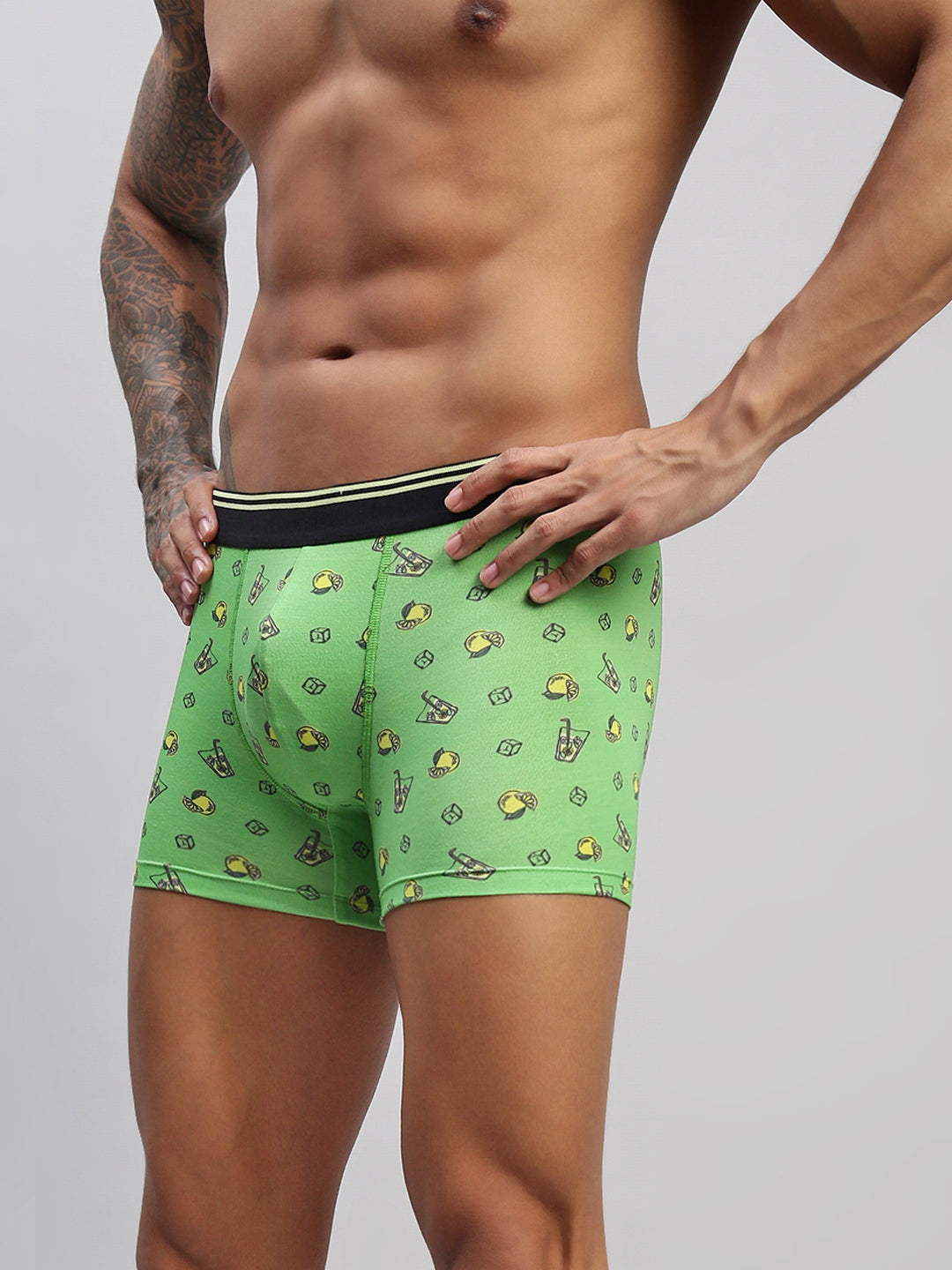 LIME 'N' SODA MEN MODAL PRINTED TRUNKS