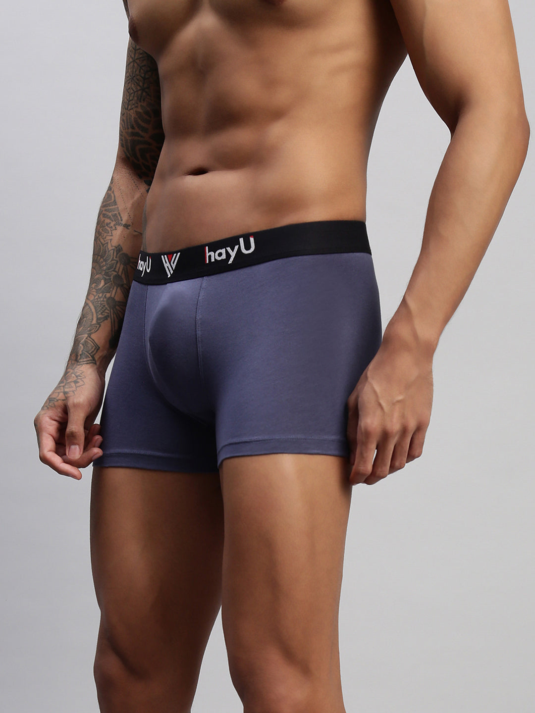 VIVID INDIGO MEN COTTON BLEND TRUNKS