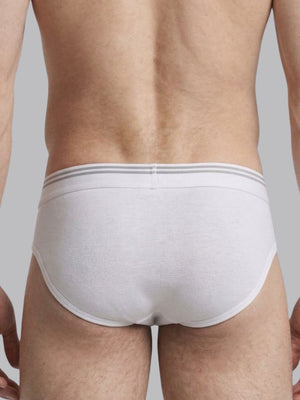 2PC PACK OF WHITE COTTON STRETCH BRIEFS
