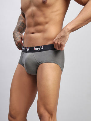 GRAPHITE GREY MEN COTTON STRETCH BRIEFS