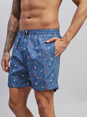 MOVIE NIGHTS MEN COTTON PRINTED BOXER SHORTS
