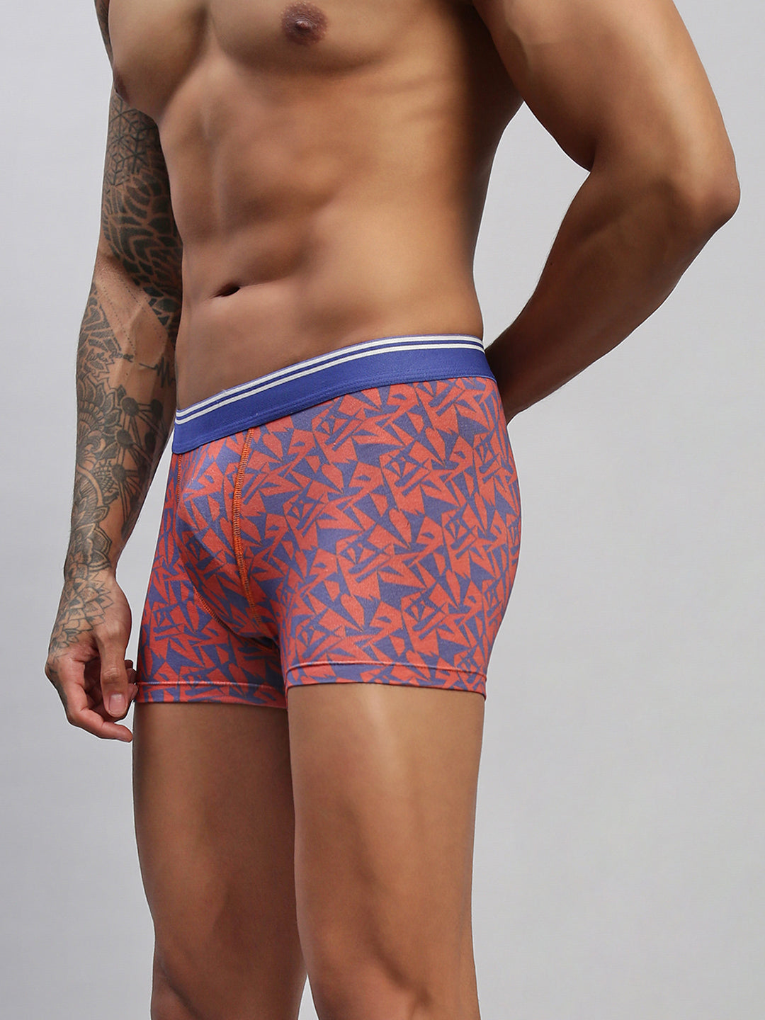 ABSTRACT TRIANGLE MEN MODAL PRINTED TRUNKS