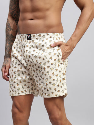 2PC PACK OF NAUTICAL & BAKERY PRINT MEN COTTON BOXER PRINTED BOXER SHORTS