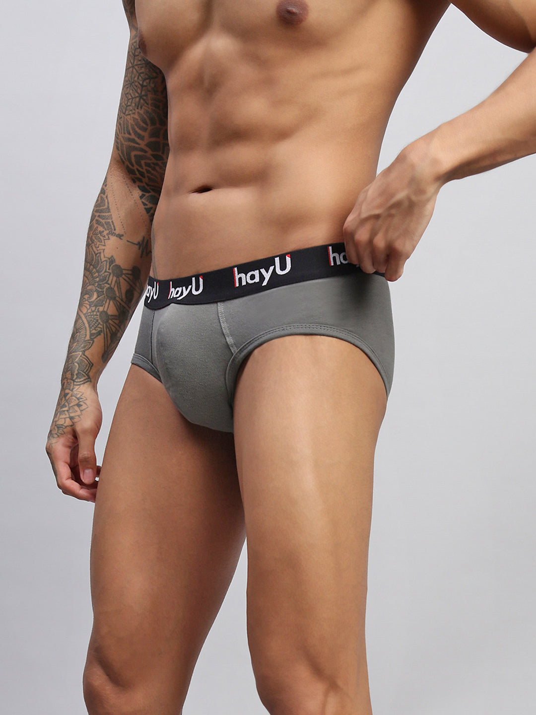 GRAPHITE GREY MEN PURE COTTON BRIEF