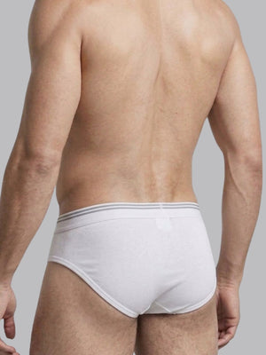 2PC PACK OF WHITE COTTON STRETCH BRIEFS