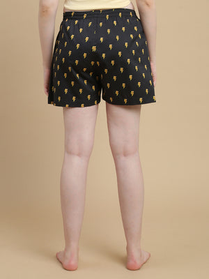 LIGHTNING PIZZA WOMENS COTTON - PRINTED BOXER SHORTS