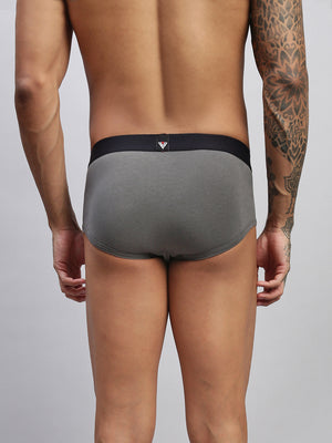 GRAPHITE GREY MEN COTTON STRETCH BRIEFS