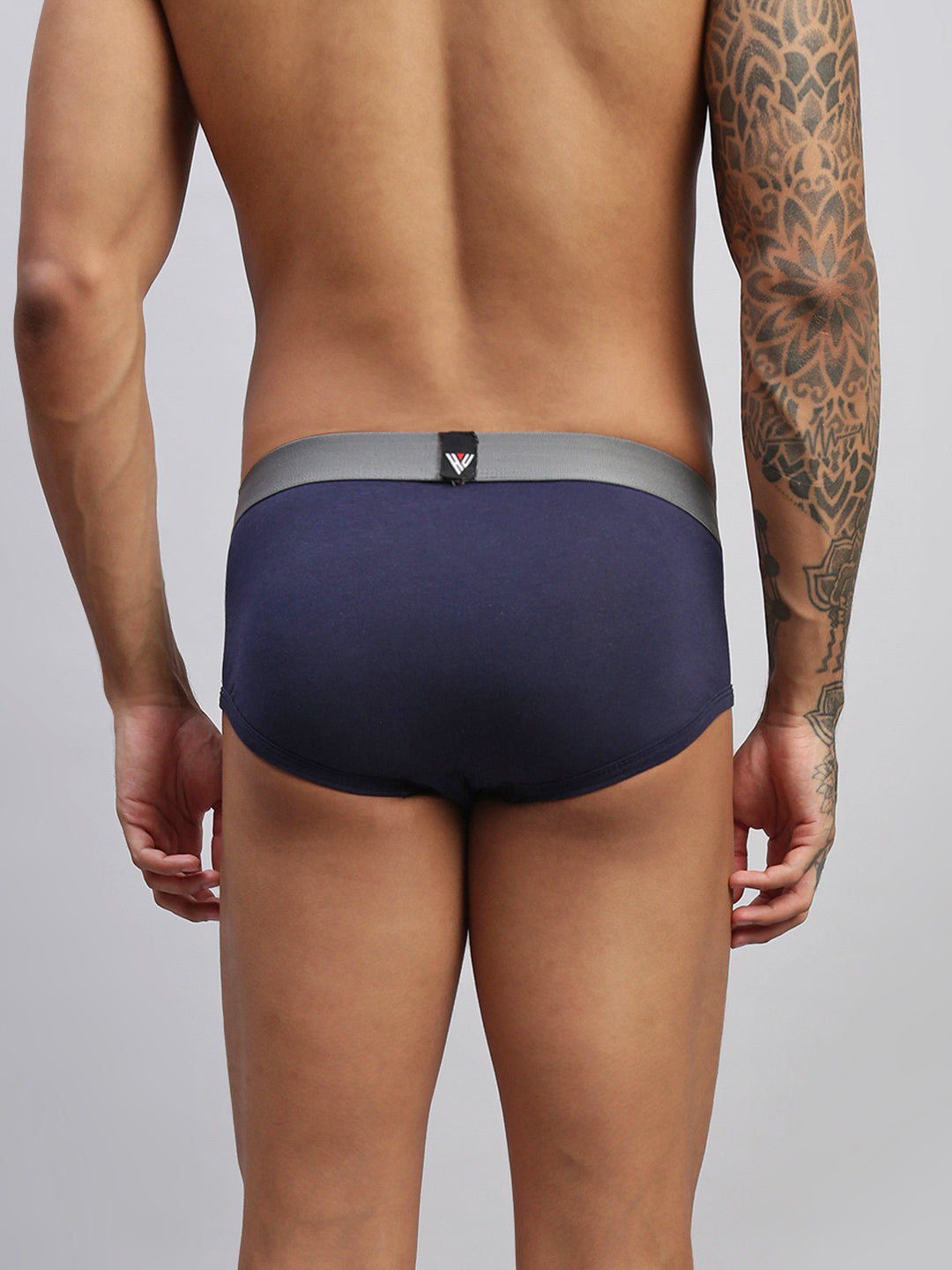 2PC PACK OF MIDNIGHT IRIS & SKYBLUE MEN COTTON STRETCH BRIEF