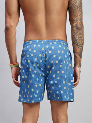 2PC PACK OF NAUTICAL & CANDY PRINT MEN COTTON BOXER PRINTED BOXER SHORTS