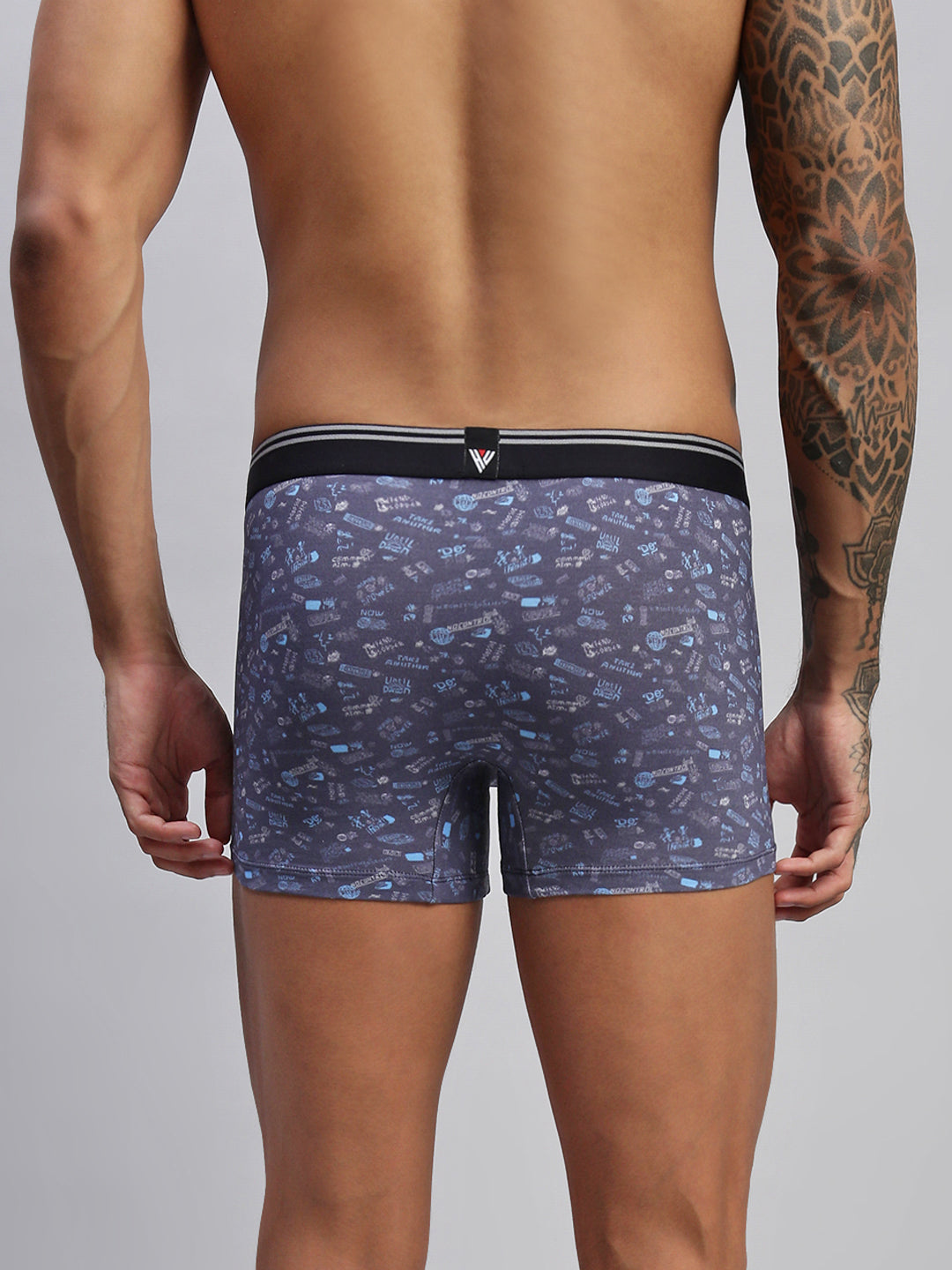 GRAPHIC NAVY MEN MODAL PRINTED TRUNKS