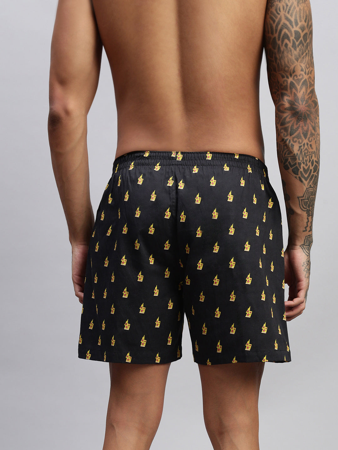 2PC PACK OF MOVIE & PIZZA PRINT MEN COTTON BOXER PRINTED BOXER SHORTS