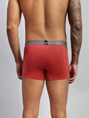 2PC PACK OF EARTHY RED & SKYBLUE MEN COTTON STRETCH TRUNKS