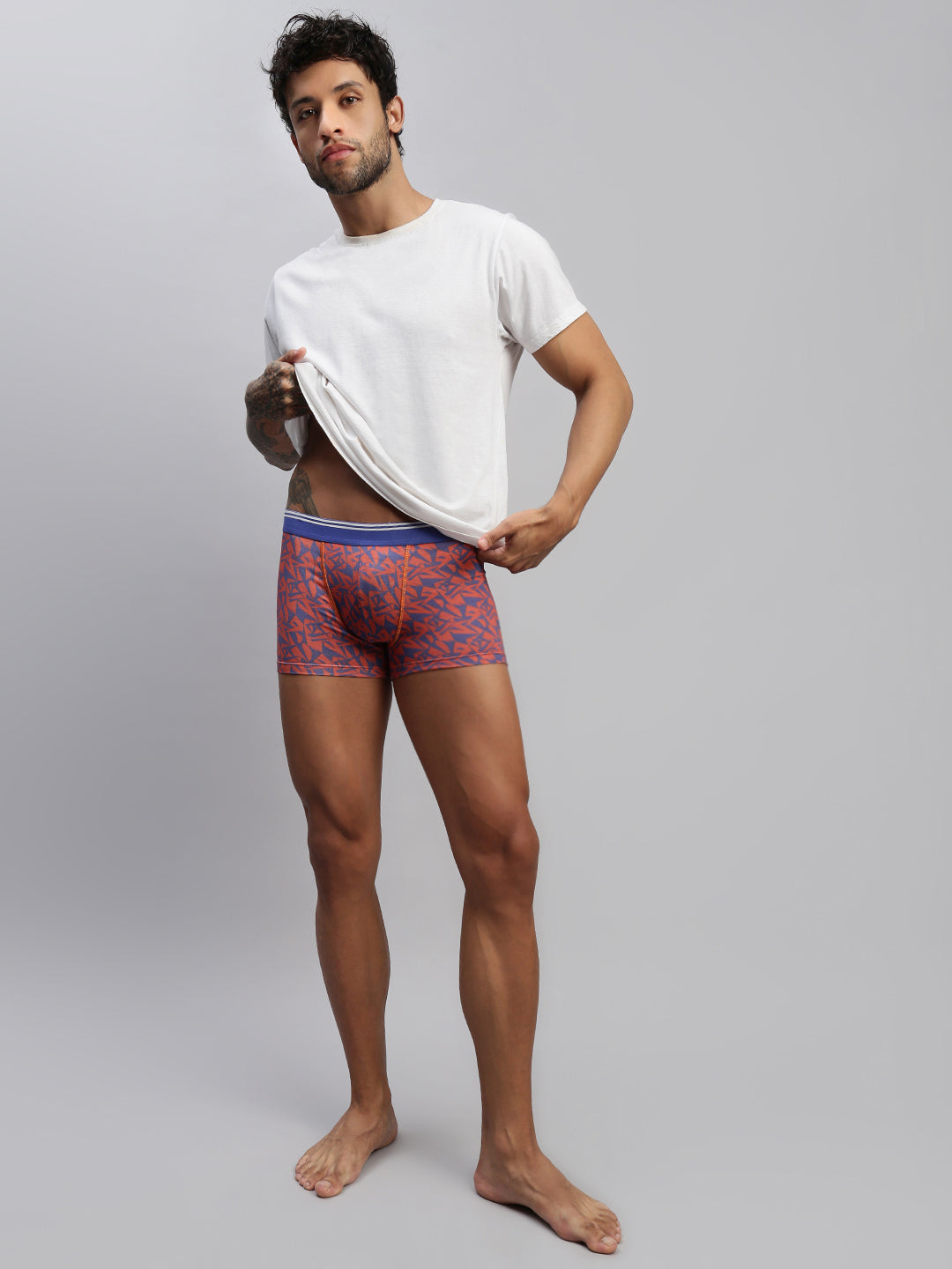ABSTRACT TRIANGLE MEN MODAL PRINTED TRUNKS