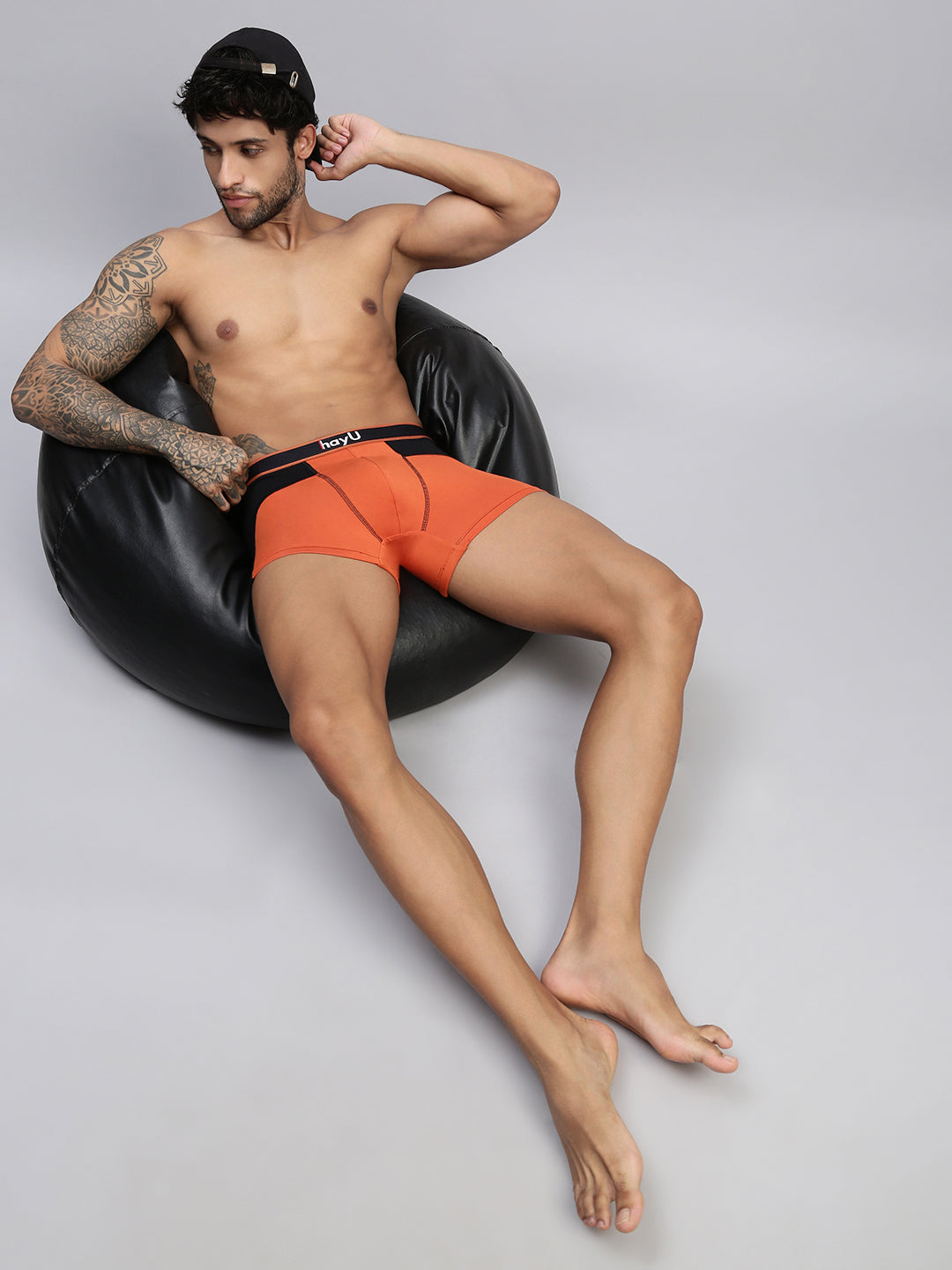 2PC PACK OF ULTIMATE BLUE & SUNSET BLAZE MEN MODAL DUAL COLOUR TRUNKS