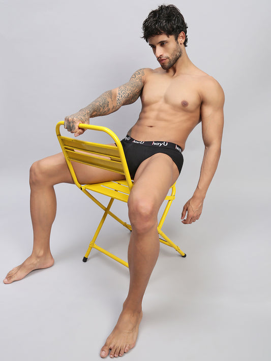 BLACK MEN PURE COTTON BRIEF