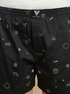 GALAXY GLIDE WOMENS - COTTON PRINTED BOXER SHORTS
