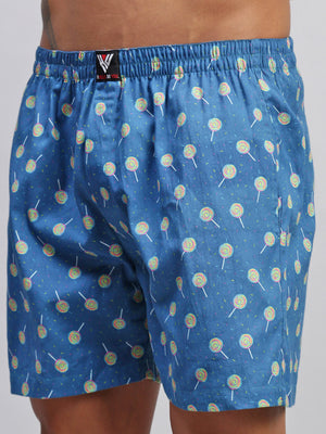 2PC PACK OF NAUTICAL & CANDY PRINT MEN COTTON BOXER PRINTED BOXER SHORTS