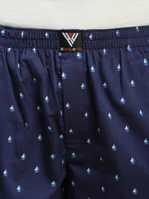 NAUTICAL WOMENS COTTON - PRINTED BOXER SHORTS