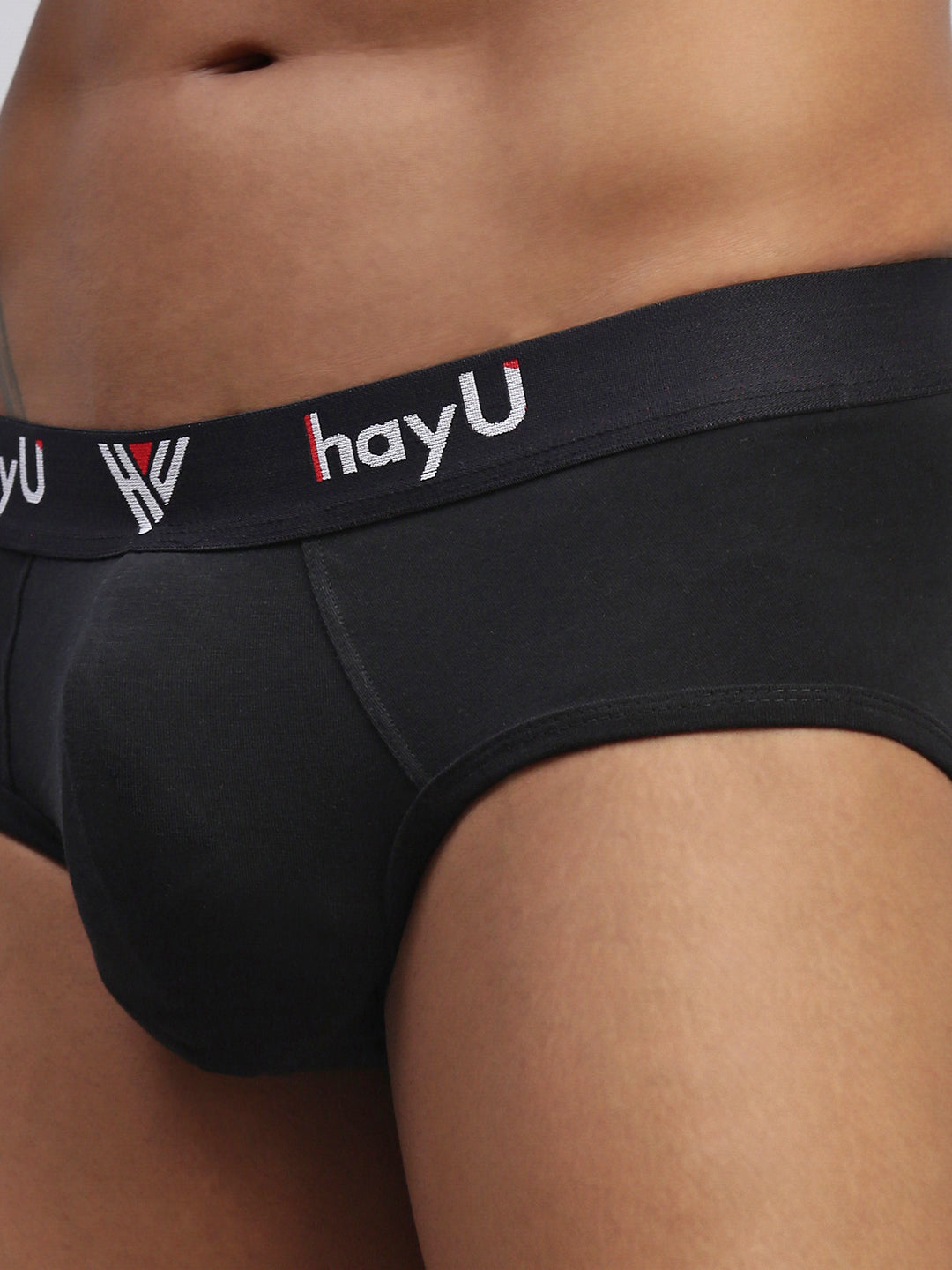 2PC PACK OF VIVID INDIGO & PHANTOM BLACK MEN COTTON STRETCH BRIEF